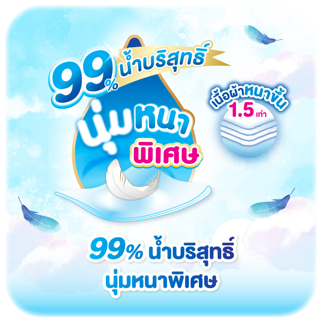 [ยกลัง] MamyPoko Wipes Premium Soft ทิชชู่เปียก พรีเมี่ยม ซอฟท์ 80 ชิ้น 12 แพ็ค